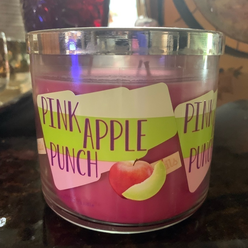 Bath and Body Works Poptail Pink Apple Punch 3 Wick Candle (2015)